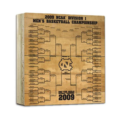 UNC Basketball Engraved 12x12 Bracket