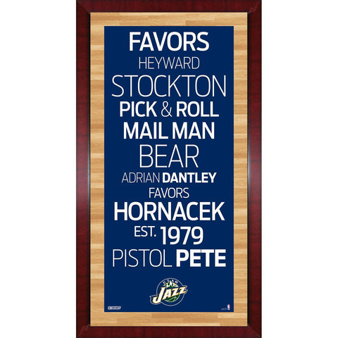 Utah Jazz Subway Sign Wall Art 16x32 Photo