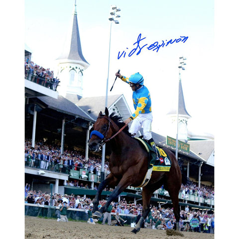 Victor Espinoza Signed 2015 Kentucky Derby 8x10 Photo