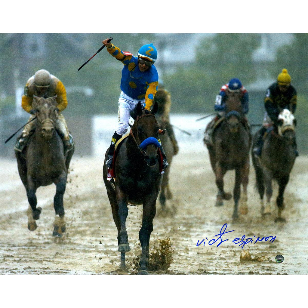 Victor Espinoza Signed 2015 Preakness 11x14 Photo