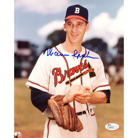 Warren Spahn Signed Close Up 8x10 Photo (JSA)