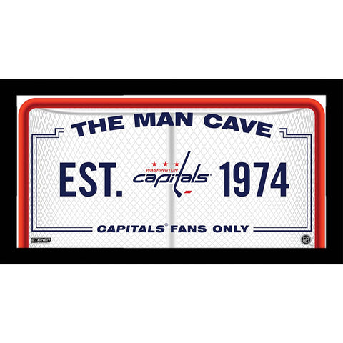 Washington Capitals Man Cave Sign 10x20 Framed Photo