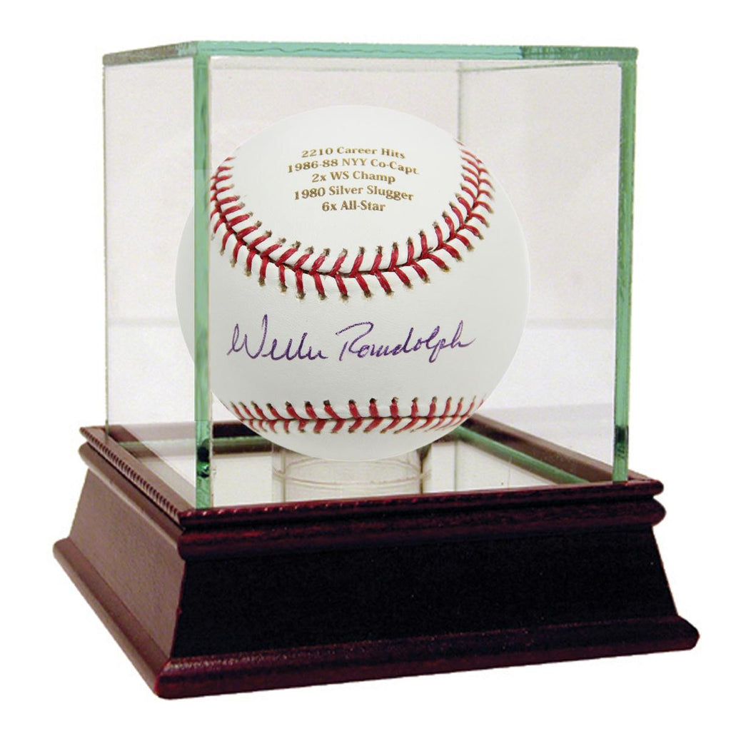 Willie Randolph Autographed and Engraved Career Stats MLB Baseball