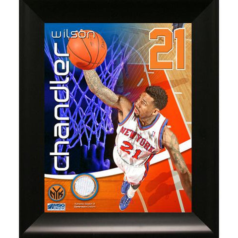 Wilson Chandler New York Knicks Game Used Pants 11x14 Framed Collage