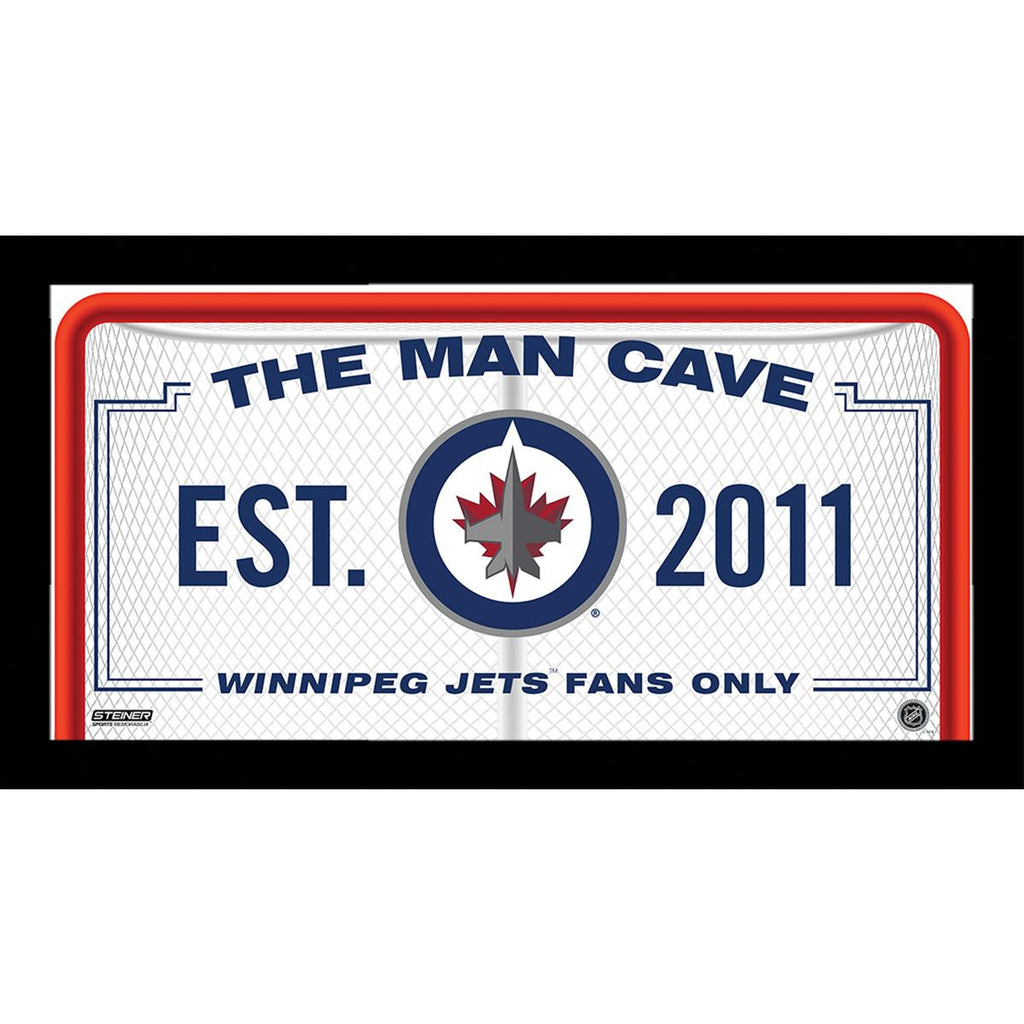 Winnipeg Jets Man Cave Sign 10x20 Framed Photo