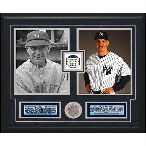 Yankee Stadium Opening Day Managers 1923 and 2008 Commemorative Game Used Dirt Collage