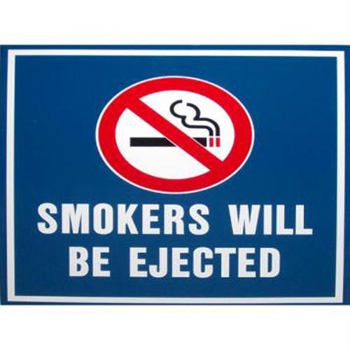 Yankees 18x18 Smokers Will Be EjectedReplica Aluminum Sign