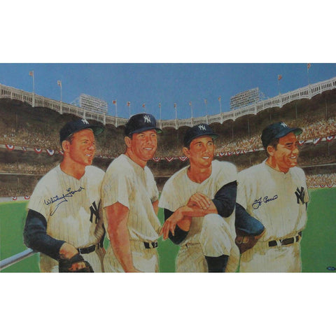 Yogi Berra & Whitey Ford Signed Litho 24x36