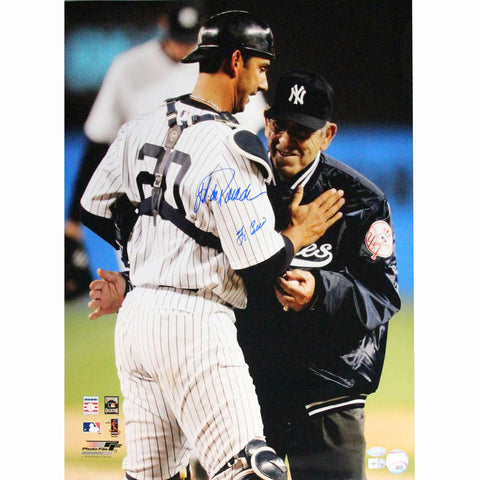 Yogi Berra and Jorge Posada Dual Signed Vertical 16x20 Photo (MLB Auth)