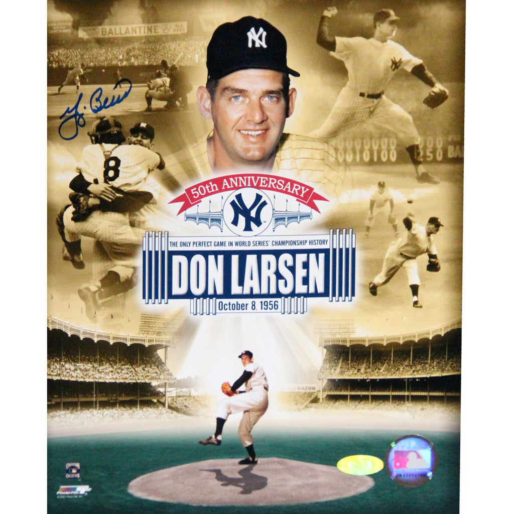 Yogi Berra Signed Don Larsen 50th Anniversary Collage 8x10 Photo