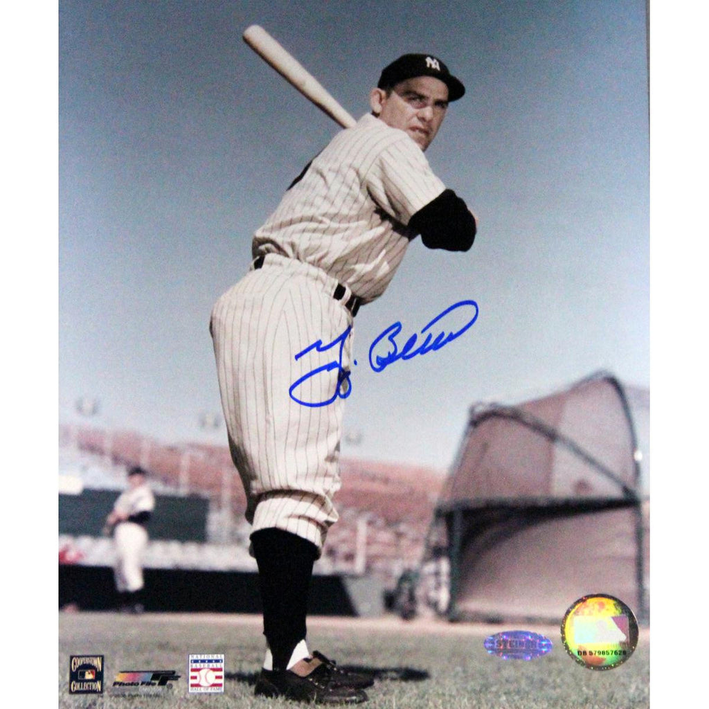 Yogi Berra Signed Ready to Swing Color 8x10 Photo