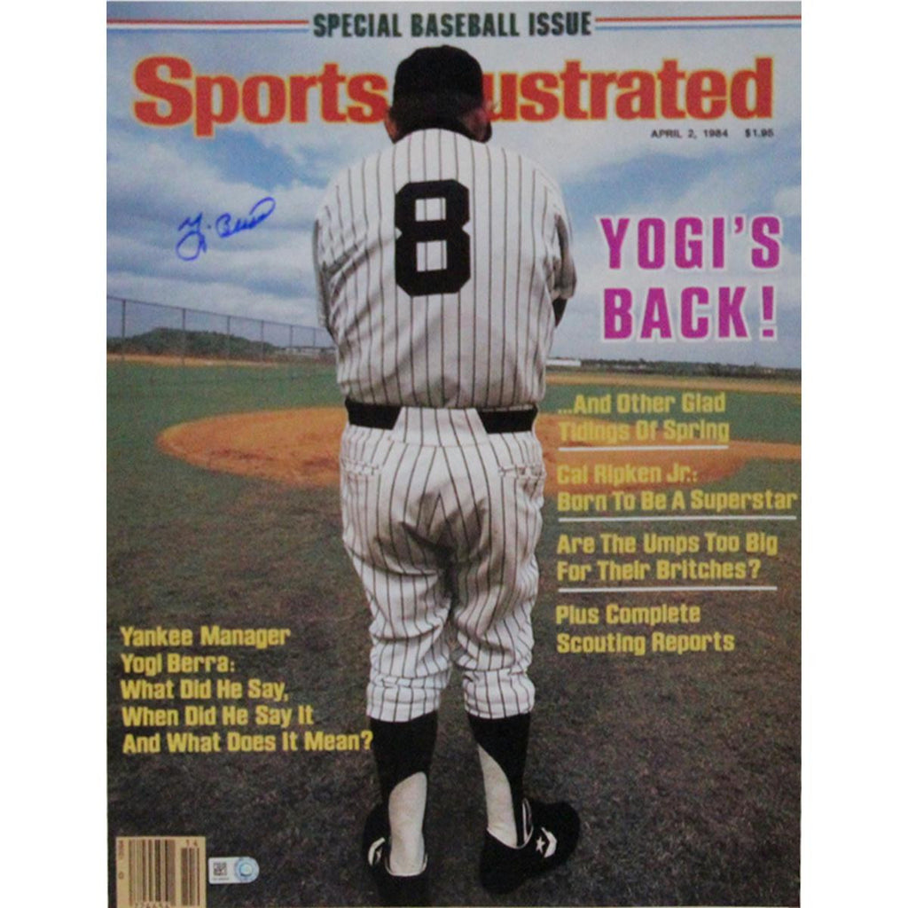 Yogi Berra Signed Sports Illustrated 11x14 Photo