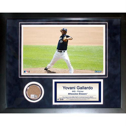 Yovani Gallardo 11x14 Framed Mini Dirt Collage