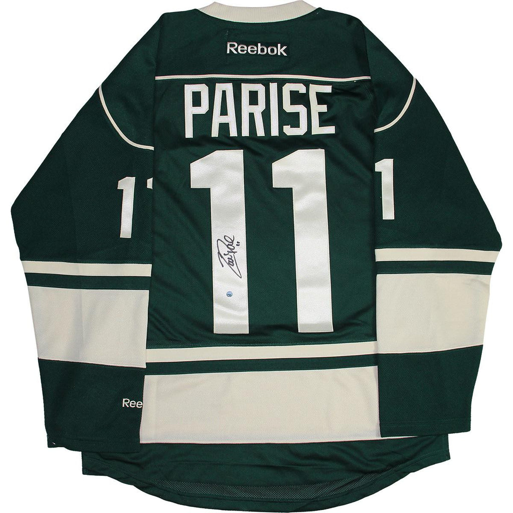 Zach Parise Signed Minnesota Wild Reebok Premier Green Jersey w Alternate Captain A