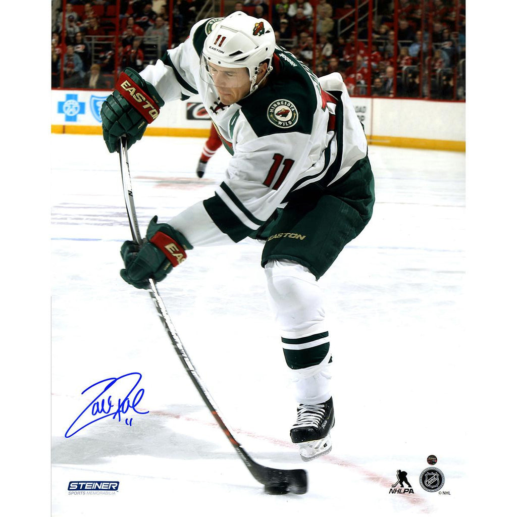 Zach Parise Signed Minnesota Wild Stick Flex 16x20 Photo